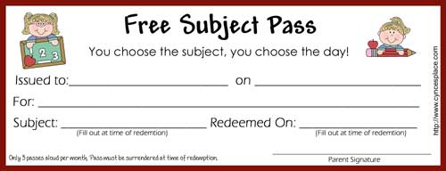 Free Subject Pass