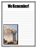 We Remember Notebooking Pages