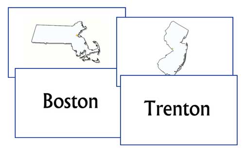 Friday Freebie: Northeast State and Capital Cards