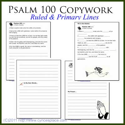 Psalms 100 Copywork