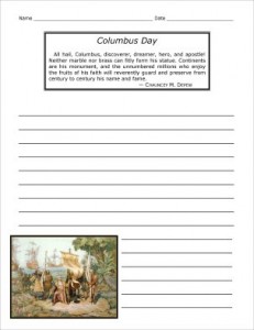 Columbus Day Worksheets