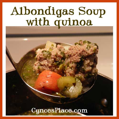 Albondigas Soup with Quinoa